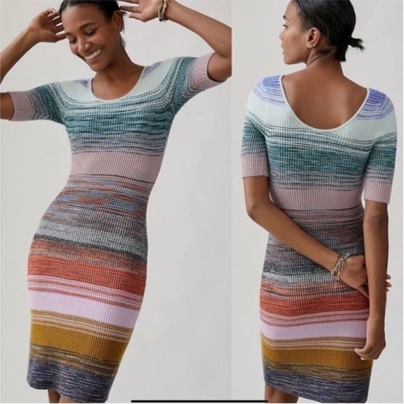Anthropologie Multicolor Striped Dress - Picture 2 of 7